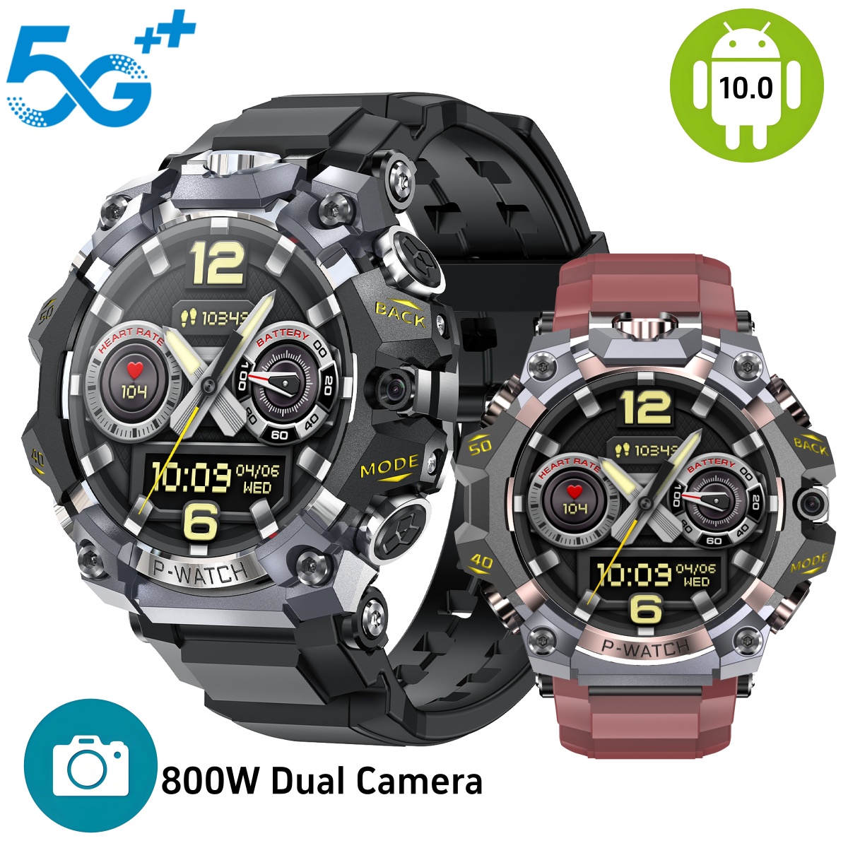 Heart Rate Gps Watch - Q668 Akıllı Saat Android 10.0 1.95