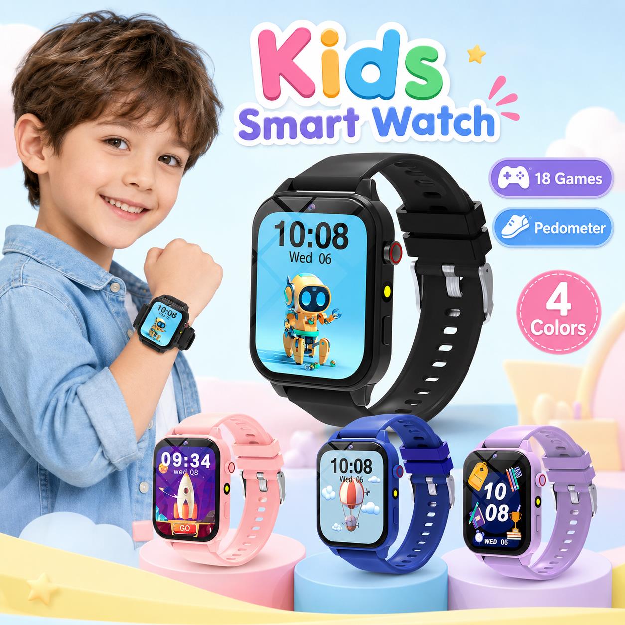 Smartwatch Digital Watches For Girls - Çocuklar için akıllı saat oyunları 18