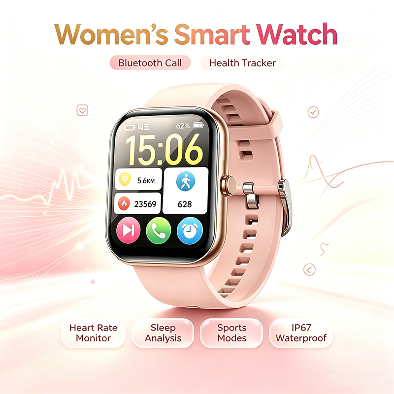 Watches Ladies Smartwatch - Kadın Akıllı Saat BT Arama Nabız