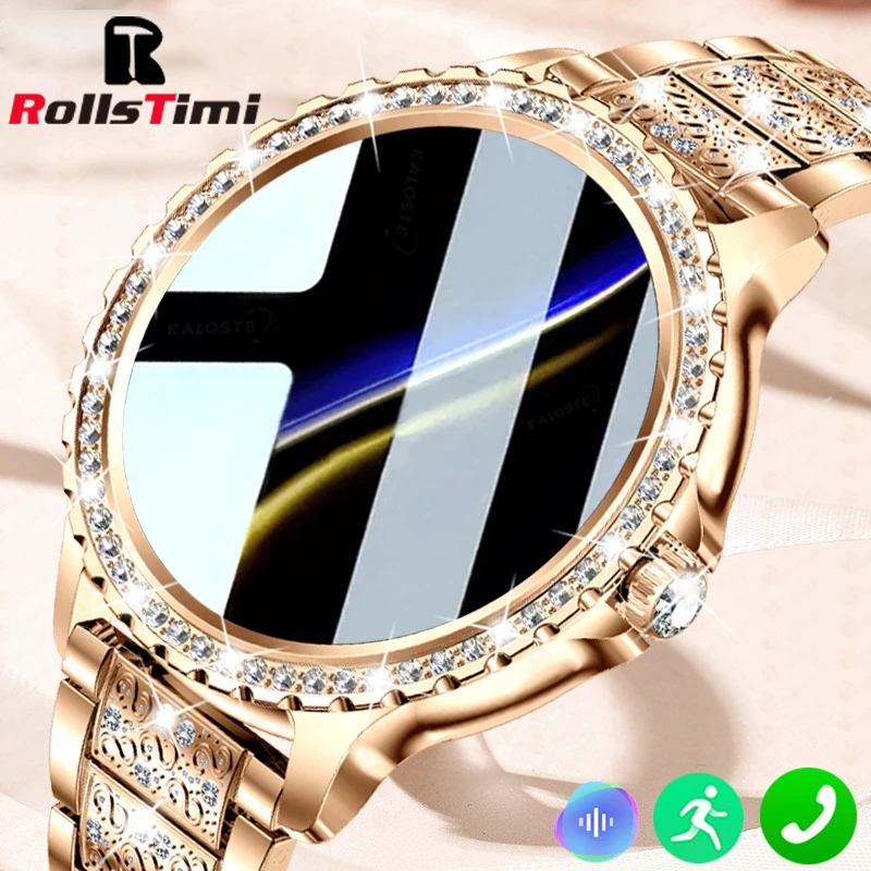 Watches Ladies Smartwatch - Moda Lüks Altın Kadın akıllı saat