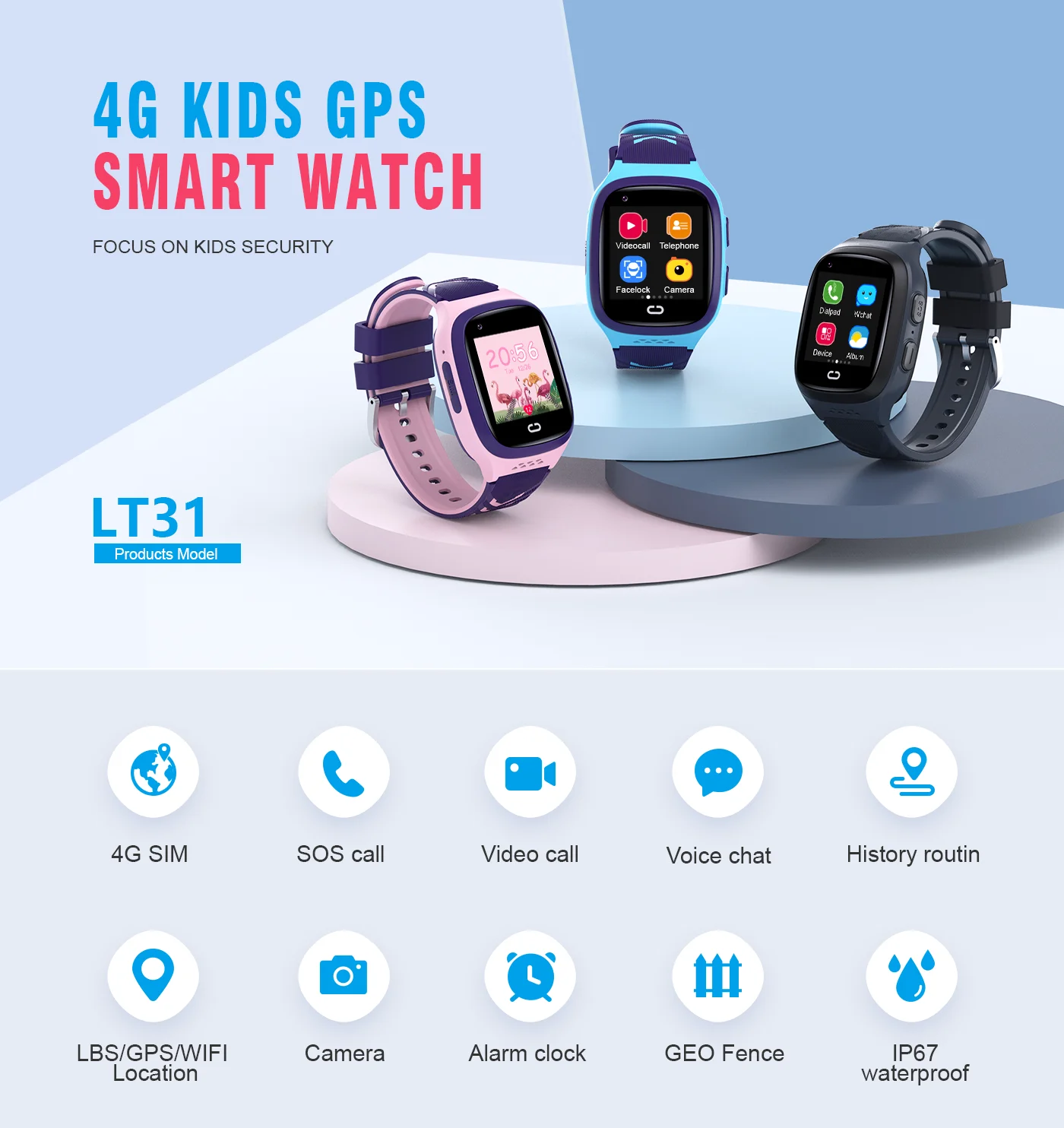 4G Çocuk Akıllı Saati SOS Su G - Smartwatch Watches For Children incelemesi ve fiyatı