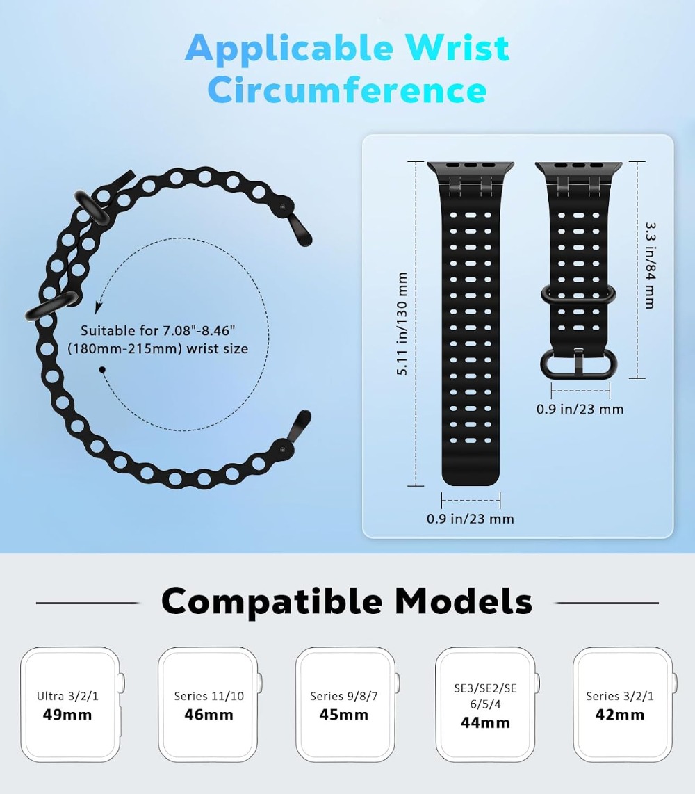 Yükseltilmiş Ocean Watch Band, - Apple Watch Band incelemesi ve fiyatı