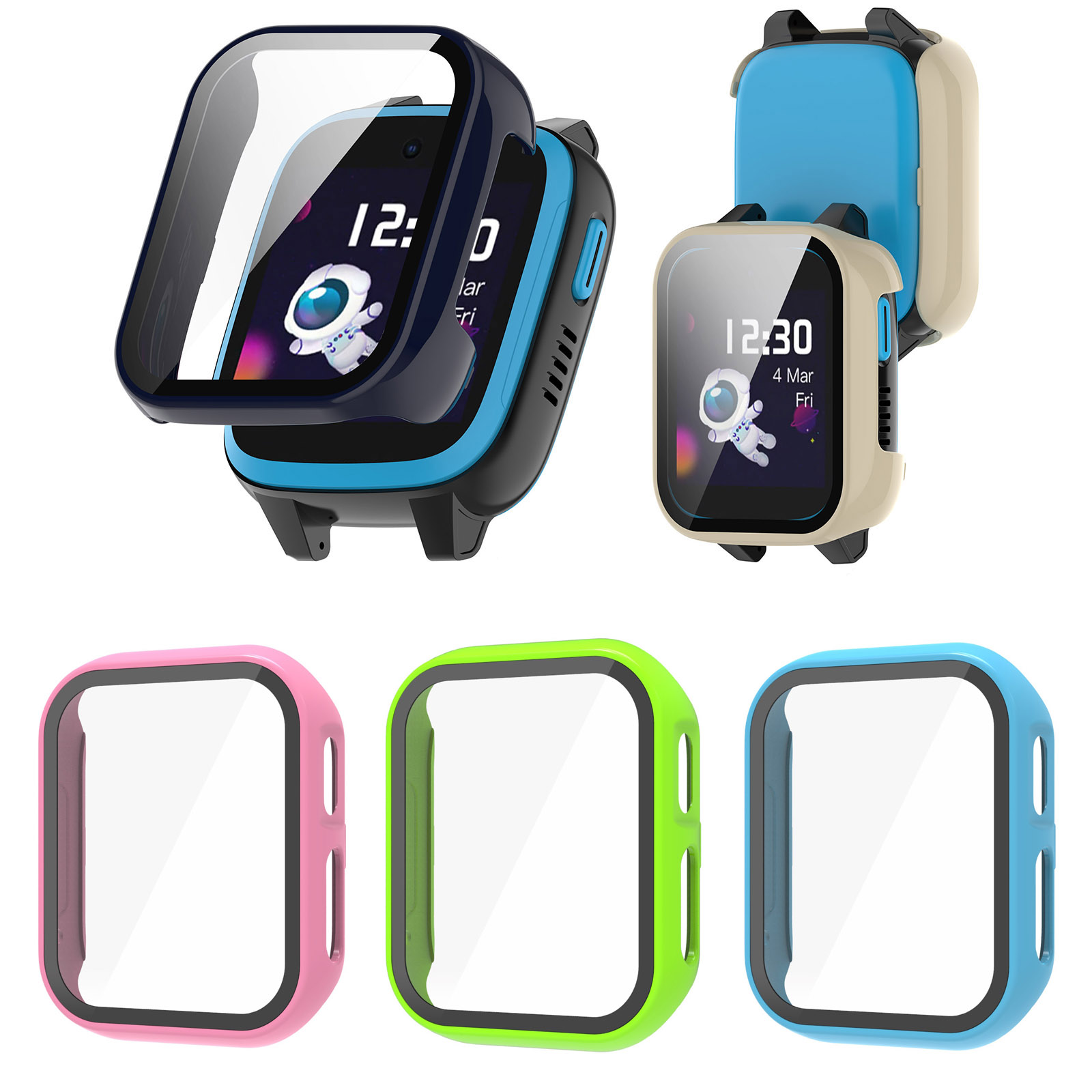 Sert kenar kabuk cam ekran kor - Smartwatch Watches For Children incelemesi ve fiyatı